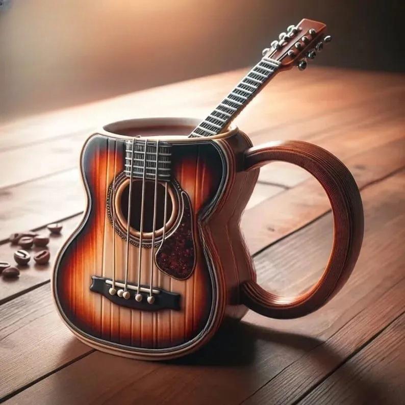 Kreative Musikinstrument-Kaffeetasse guitar
