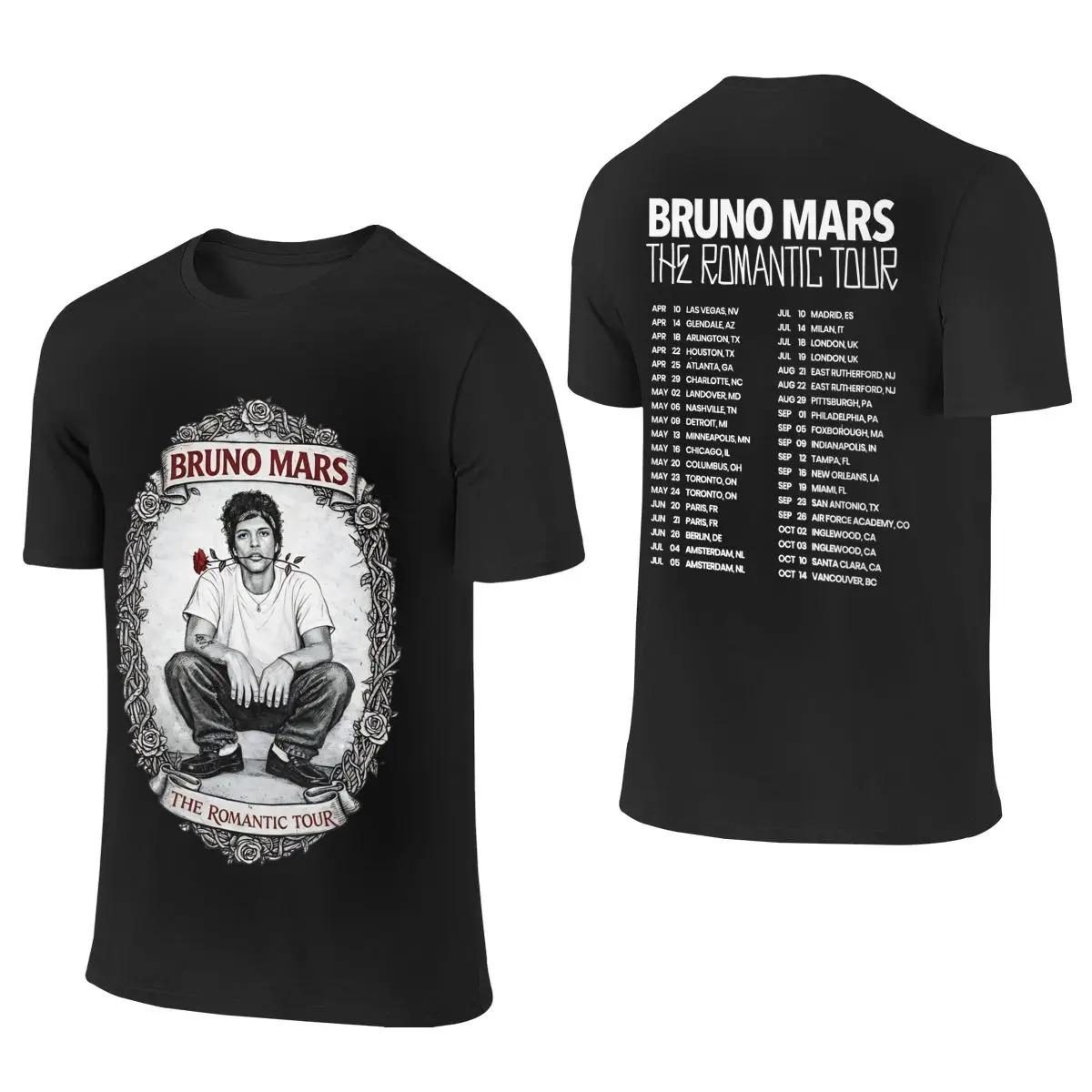 Herren Damen Bruno Mars The Romantic Tour 2026 Hemden Outfits Mode 100% Baumwolle T-Shirt Tee Kleidung Sommer Damen Herren Kleidung S orange