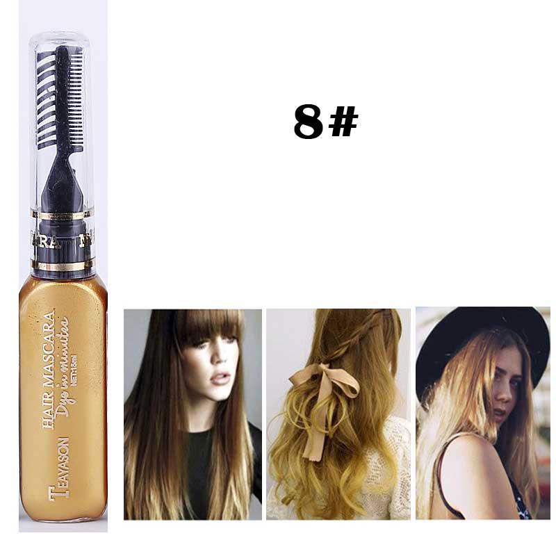 13 Farben Einmalige Haarfarbe Haarfärbemittel Temporäre ungiftige DIY Haarfarbe Mascara Farbstoff Cremepigmente