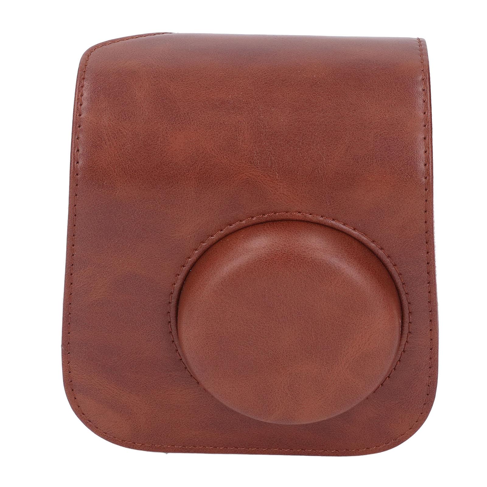 Schutzhülle für Sofortbildkamera mit abnehmbarem, verstellbarem Riemen Retro Regendicht Kratzfest braun