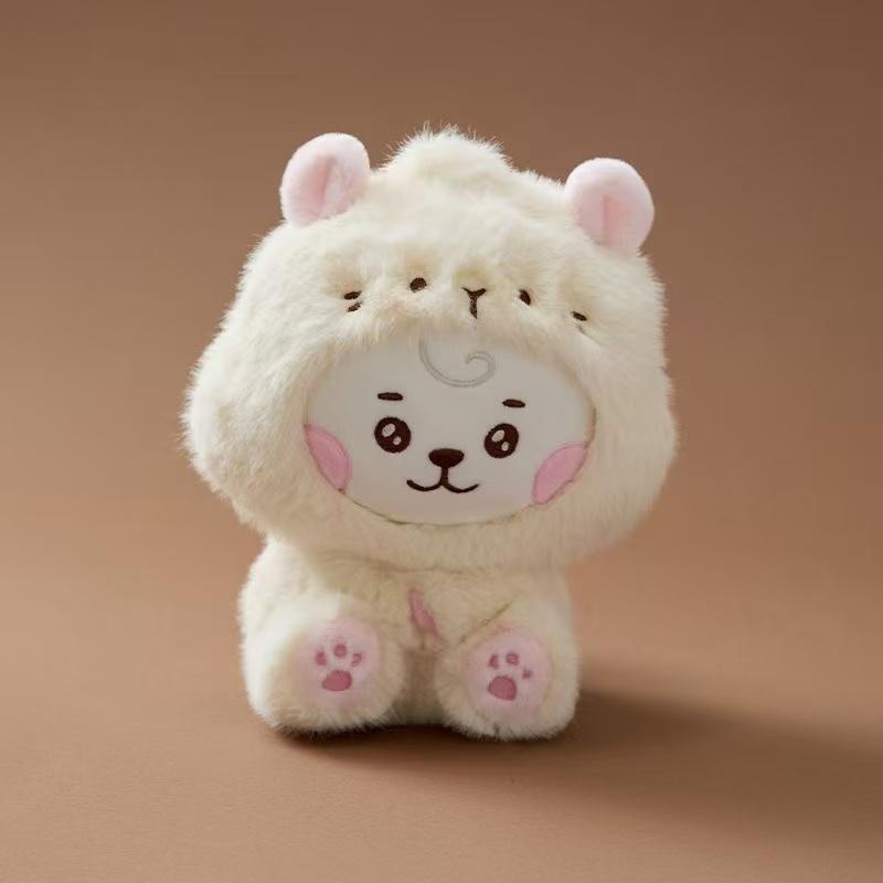 BTS BT21 Plüschpuppe Kpop Plüschtier Tier Sitzversion MANG-12cm keyring