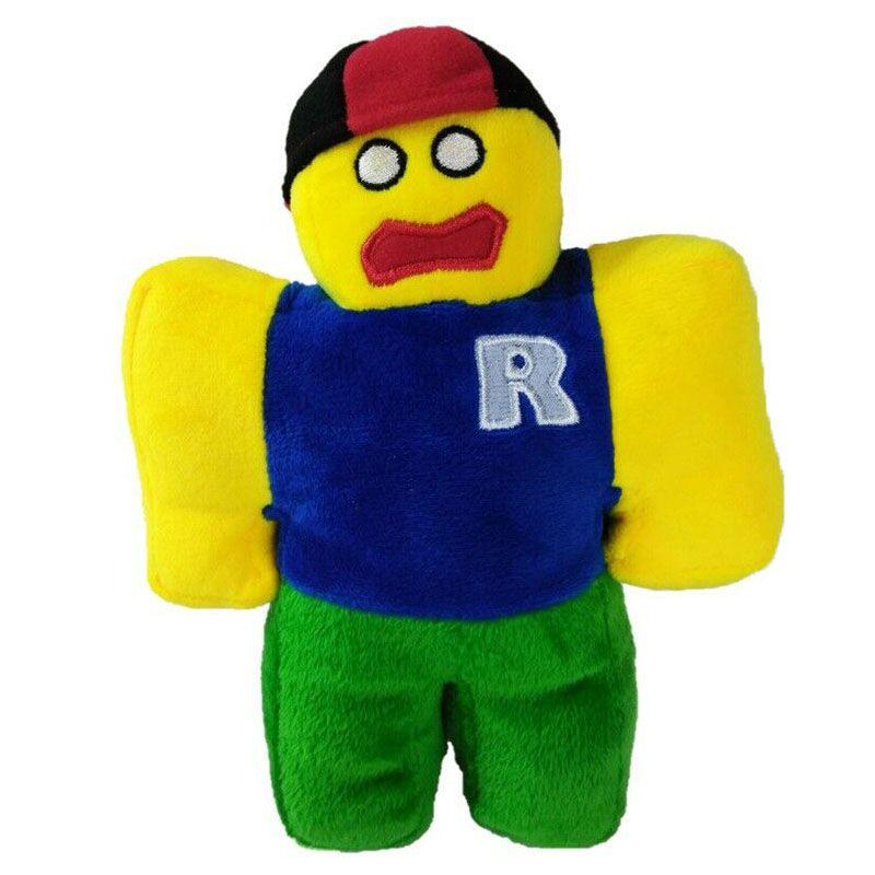Weiches und kuscheliges Roblox-Stofftier, bequeme Plüschpuppe mit abnehmbarem Hut, perfekt für Kinder gelb