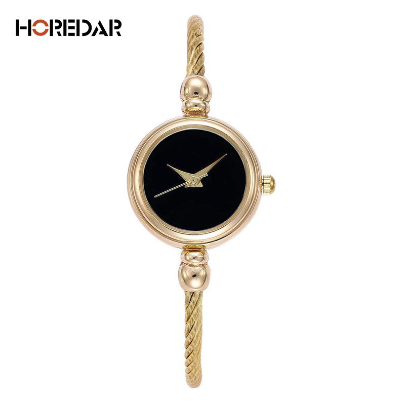 Luxus-Armbanduhr, modische Damenuhren schwarz/gold