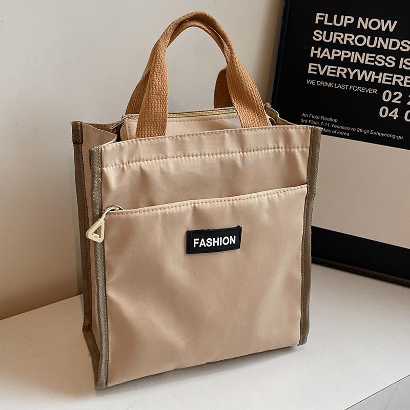 Lehrbuch Handtasche Lässige Einfache Canvas Tasche Pendler Tragetasche Handtasche Große Kapazität Aktentasche W4024WW-
