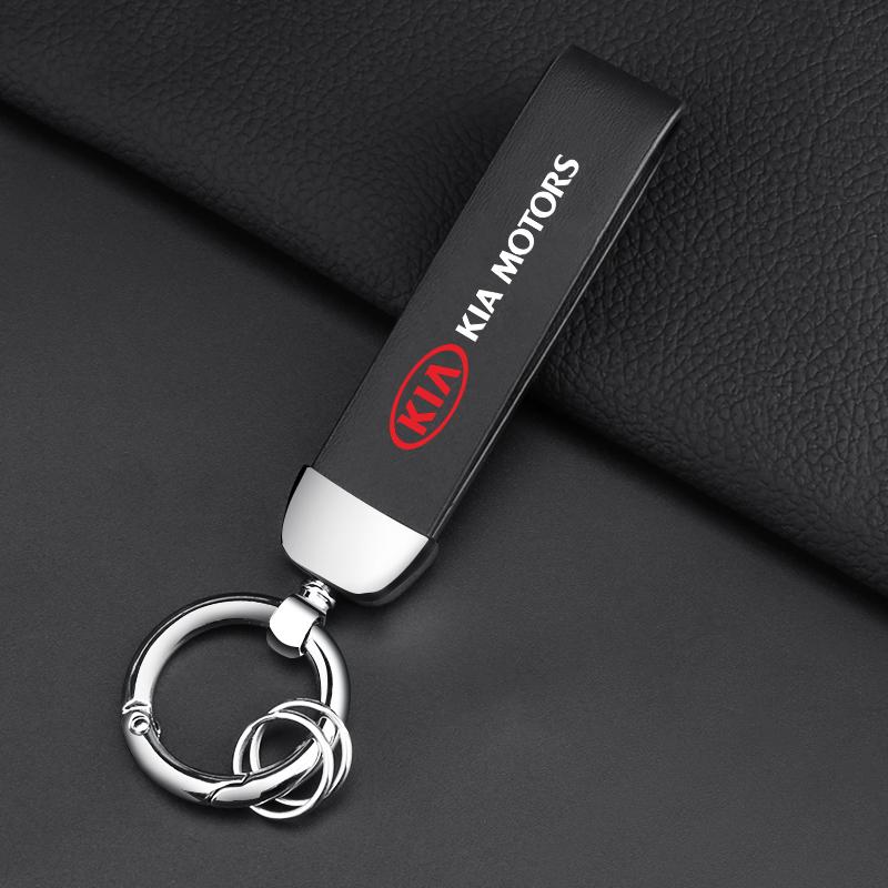1 Stück Mode Metall Leder LOGO Schlüsselanhänger Schlüsselanhänger Auto Abzeichen Schlüsselanhänger Für KIA Ceed Rio Sportage R K2 K3 K4 K5 K6 K7 K8 Soul Opeima Ceed Sorento Cerato
