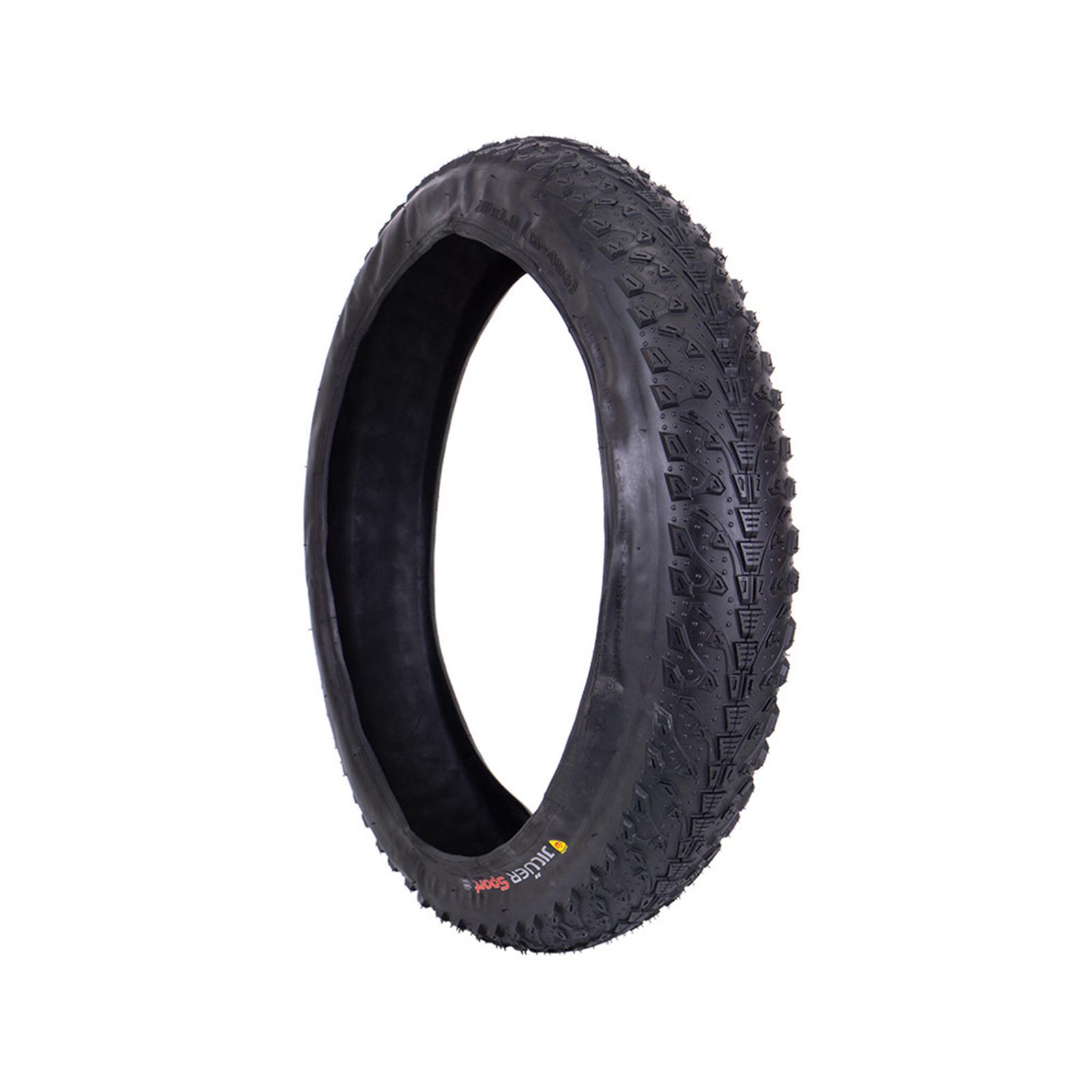 20 x 3.0 Zoll Fatbike-Reifen Gummi Fahrrad Faltreifen Schnee Strand Fahrrad Ersatzreifen 20 x 3.0 Inch Outer Tire schwarz