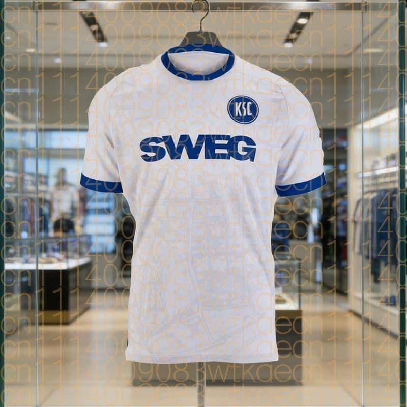 2026 Neu Herren Deutschland Karlsruher S-SC-C Fußball Heim Fußball Sport Karlsruher Fans Bequem und Schnelltrocknend Strandbekleidung 5XL white