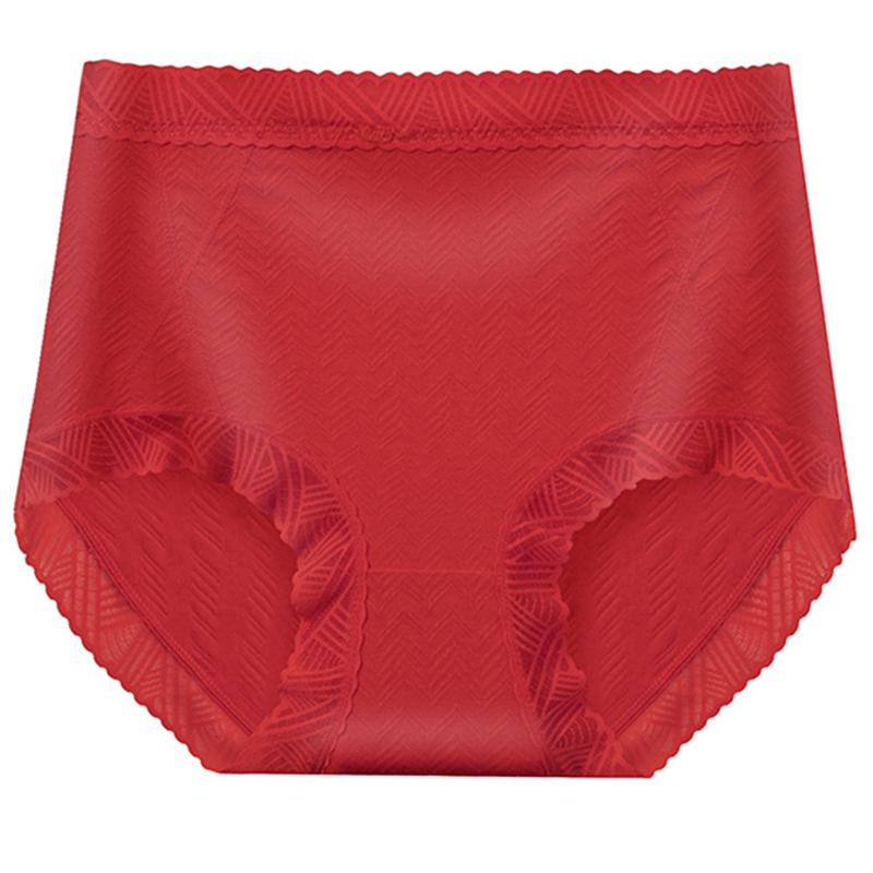 Frauen Plus Size Slips Dessous Baumwolle Unterwäsche Mädchen Unterwäsche Atmungsaktive große Höschen Unterhosen 5XL rot