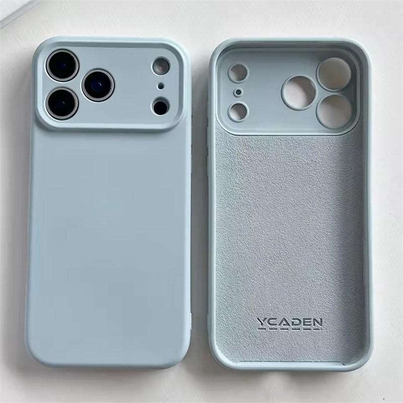 Stoßfeste TPU-Hülle für iPhone 17 16 Pro Max für iPhone 17Air 16E 15 14 13 12 Pro Max Plus Hülle Flüssiges Silikon TPU Schutzhülle iPhone 17 Pro Max himmelblaue