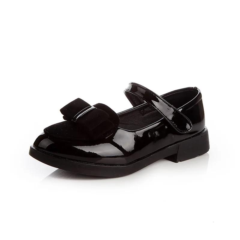 Mädchen Ballerinas Kinder Prinzessin Schuhe mit Schleife Süße Kinder Mary Janes Elegant Klassisch Britischer Stil Mode 2024 Herbst 27-38 33 schwarz