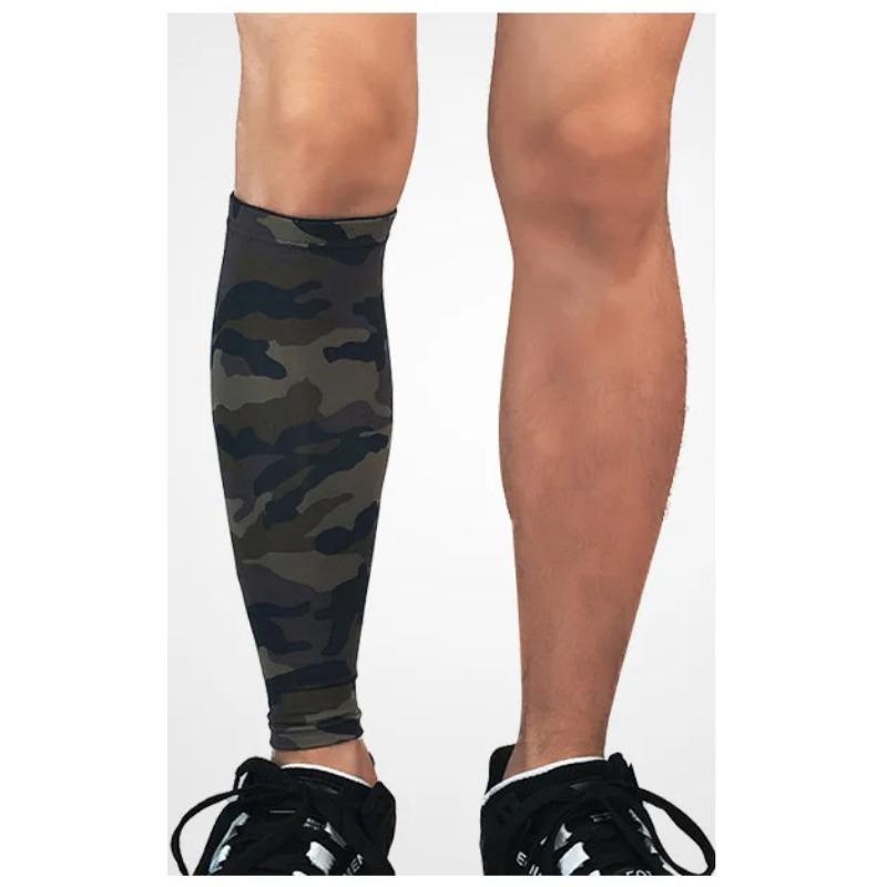 1 PCS Sport Kompression Kalb Bein Ärmeln Fußball Laufen Bein Waden Protektoren Camouflage Shin Schutz Wärmer Socken Fußball M