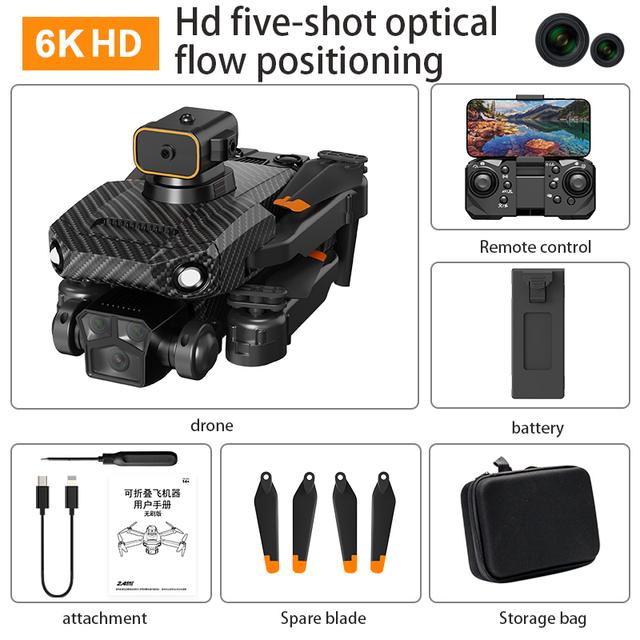 P8 Pro 8K Drohne Professionelle Hindernisvermeidung 4K Dual HD Kamera 5G Bürstenloser Motor Faltbarer Quadcopter Geschenke Spielzeug Carbon6KBag1B