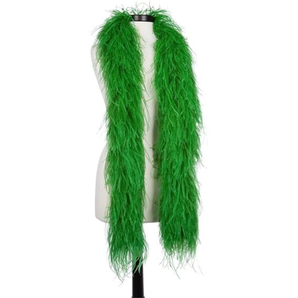 6-lagige Straußenfederboa Naturweiß Plumas Boa Schal Straußenboas Für Individuelles Hochzeitskleid Oberteil Dekoration Federn 6ply 0.5M grün