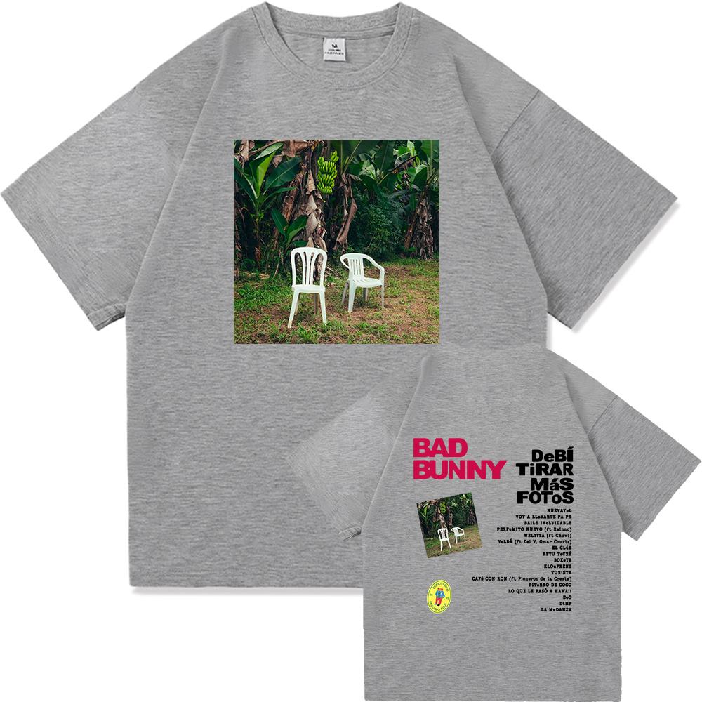 Bad Bunny DTMF World Tour 2026 T-Shirt Herren Damen Kleidung Vintage Harajuku Hochwertige Kleidung reine Baumwolle T-Shirts für Fans Geschenk XL