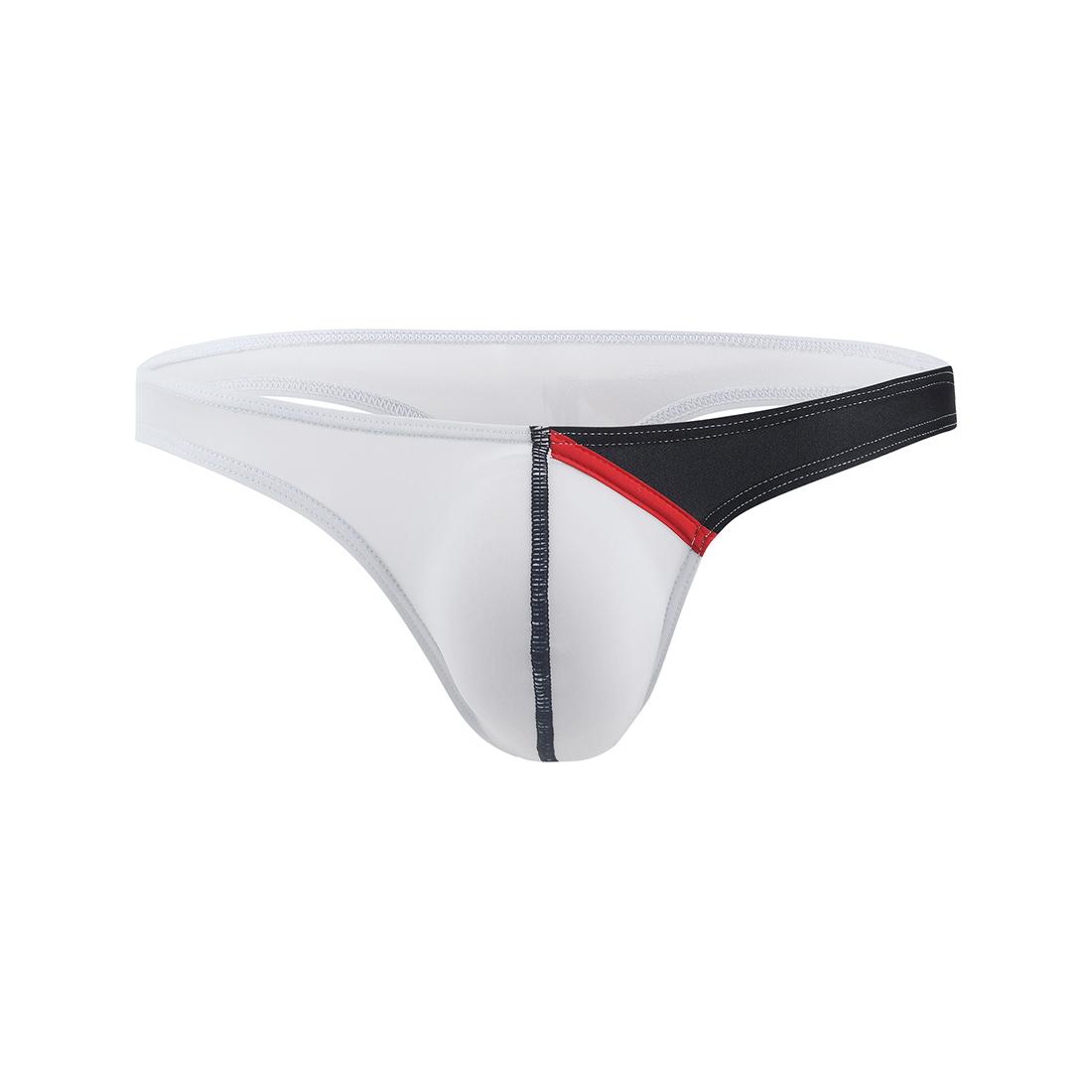 Männer Sexy Low-rise Briefs Unterwäsche Ausbuchtung Beutel Kurze Shorts Unterhosen Unterwäsche U Hervorragende Dünne Eis Tanga M weiß