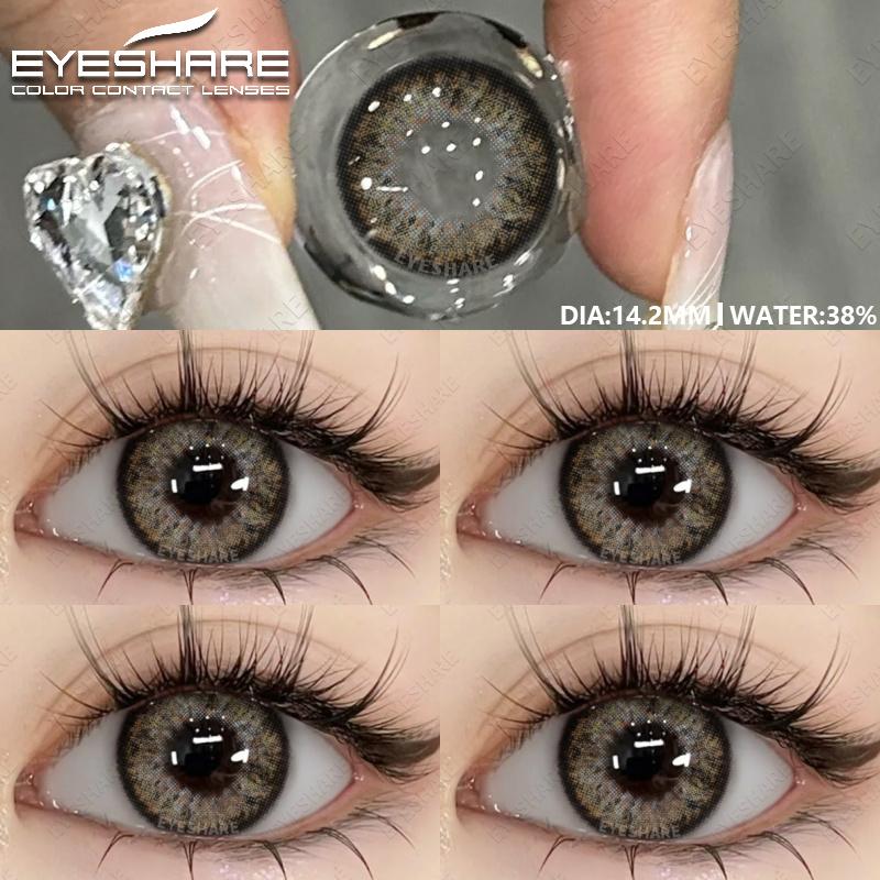 1 Paar Kontaktlinsen für die Augen, farbige Kontaktlinsen für die Augen, große schwarze Kontaktlinsen, jährliche modische Beauty-Make-up-Augenlinsen