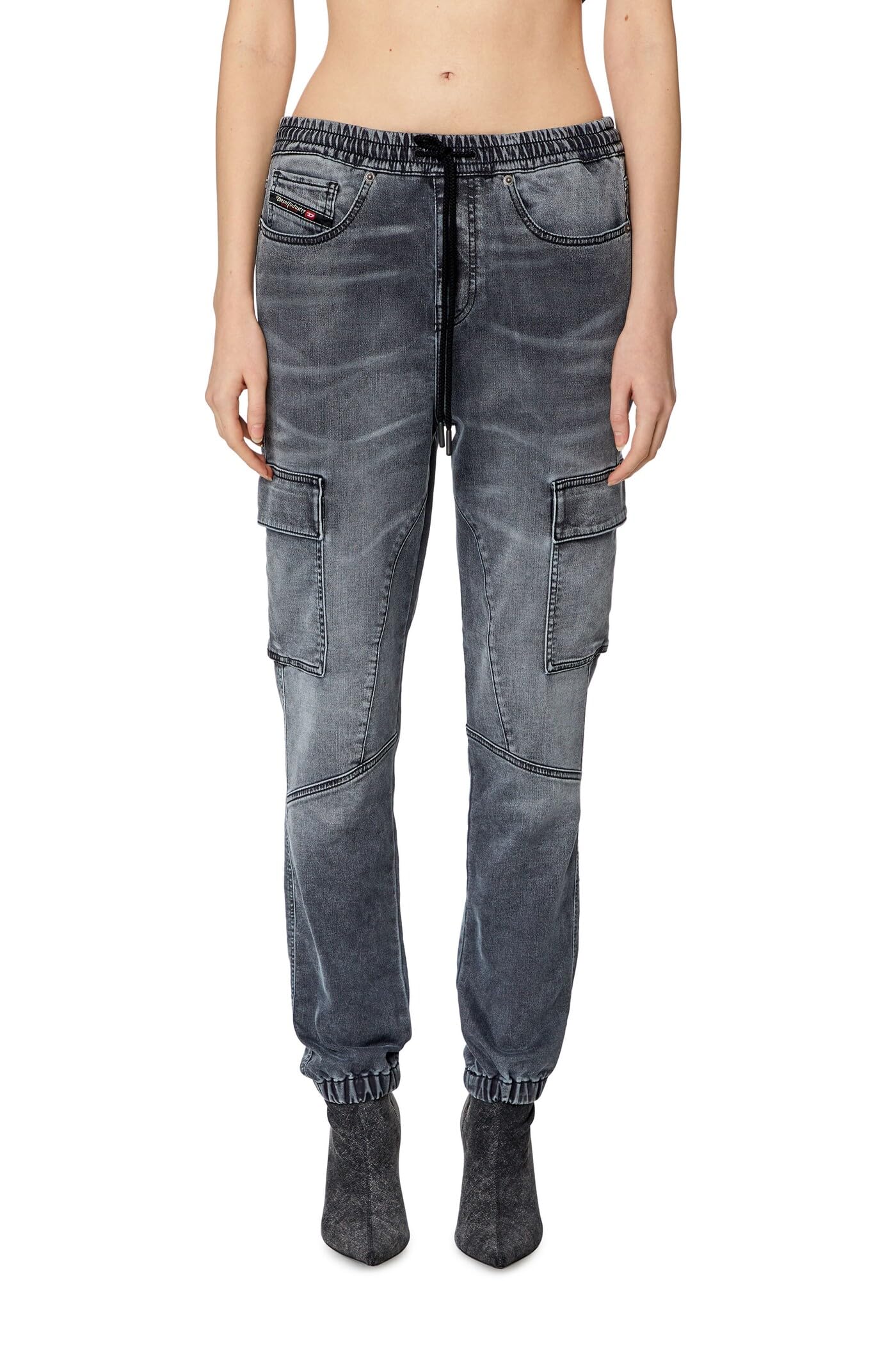 Diesel Damen D-URSY JOGG Denim Jog Jeans, 27-Zoll, Schwarz, Größe 02, A11869068HP