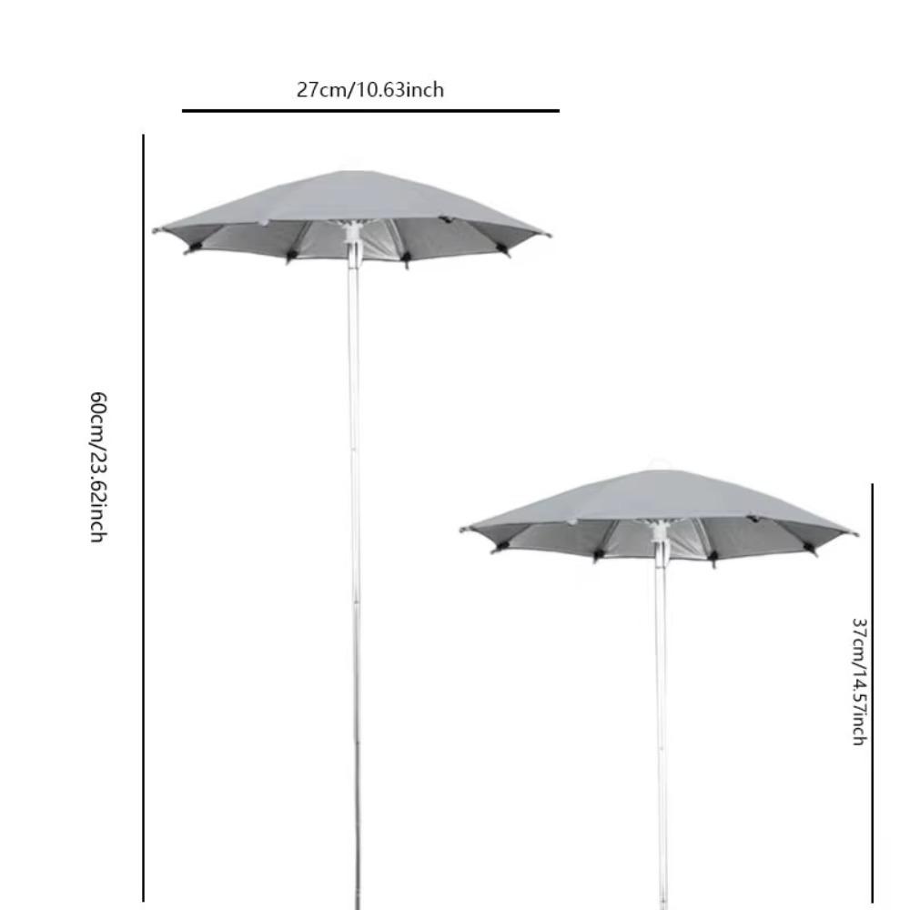 Verstellbarer Pflanzen-Sonnenschirm Wasserdichter Schirm Erdspieß Pflanzen Sonnenschutz Abdeckung Pflanze silber