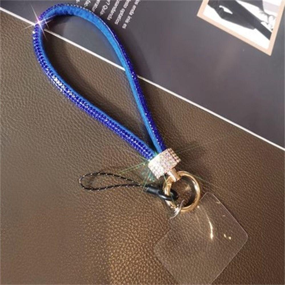 Anti-Verlust-Handy-Lanyard Bling Bling Lanyard Handy-Handgelenkband Handy-Anhänger dark blue