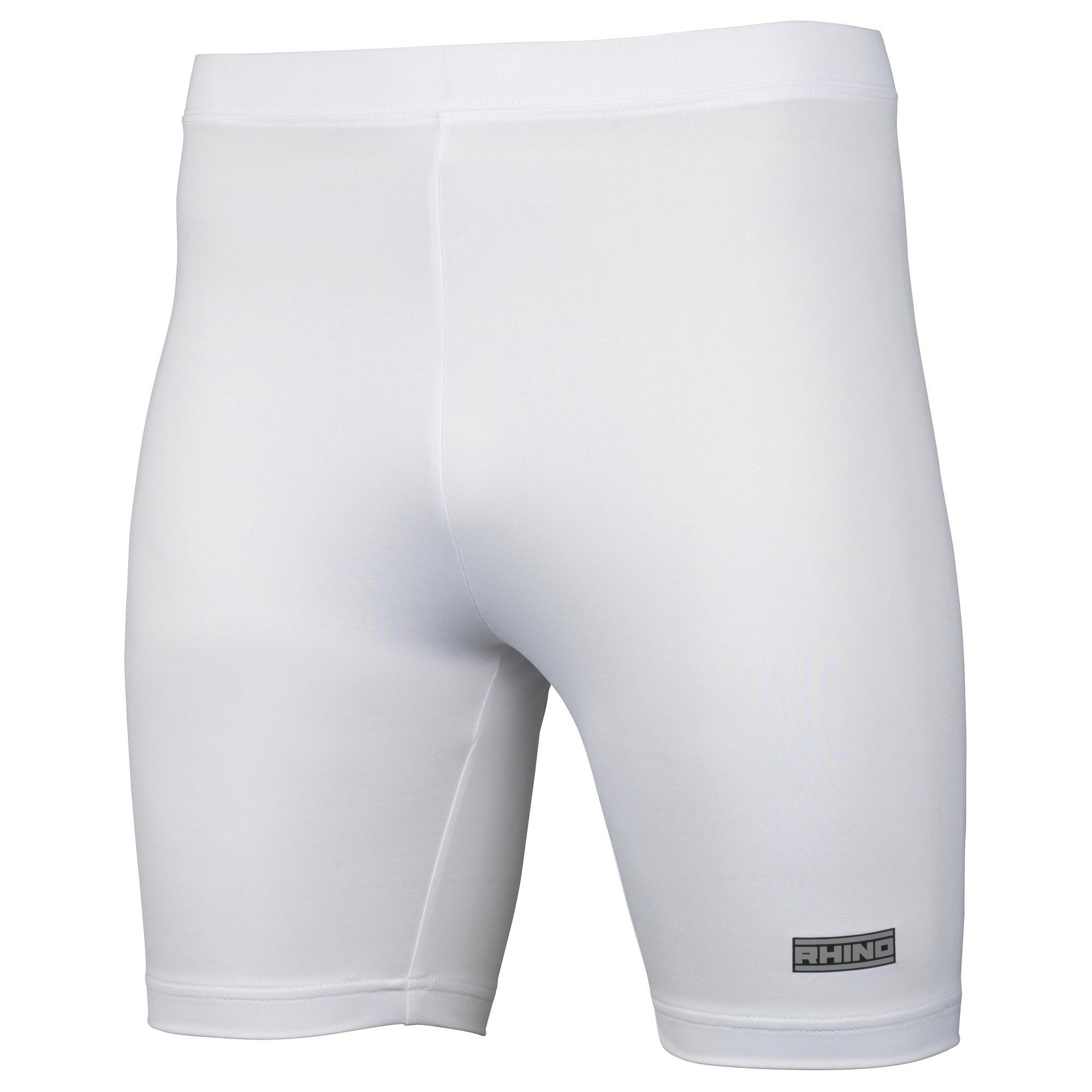 Rhino Herren-Sport-Basisschicht-Shorts L/XL weiß
