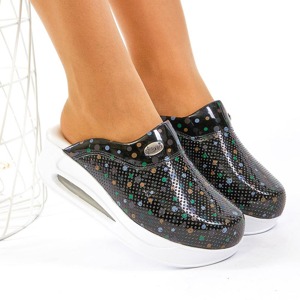 Orthopädische Medizinische Hausschuhe Krankenschwester Arzt Zahnarzt Krankenhaus Clogs Qualität Flip Flpps Bequeme Schuhe Arbeitssandalen Frauen Rutschfeste Rutsche 35 schwarze bohne