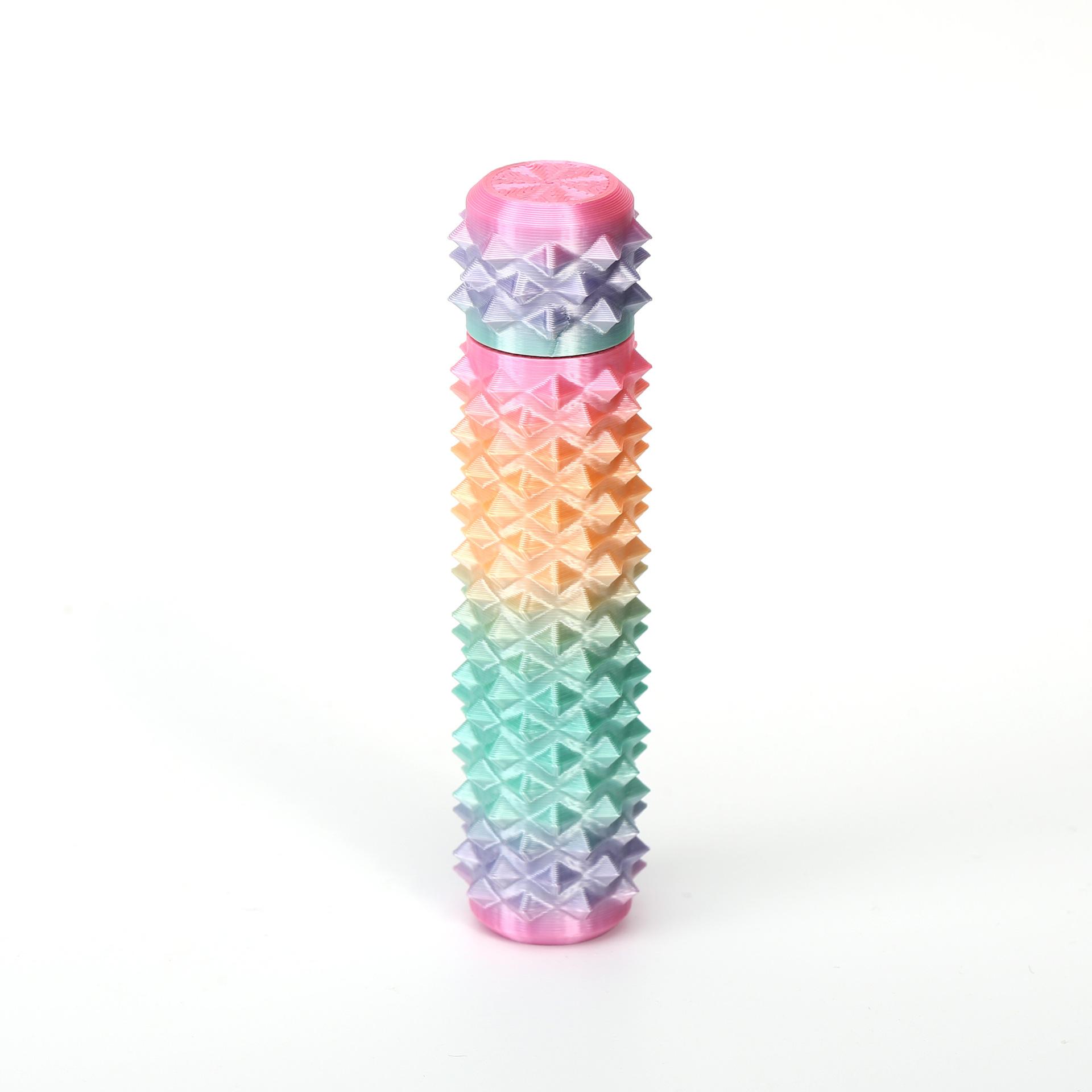 Schmerzreiz Fidget zur Stressbewältigung 3D-gedruckter drehbarer stacheliger Grippie Fidget Sensorikspielzeug für Schreibtisch Büro