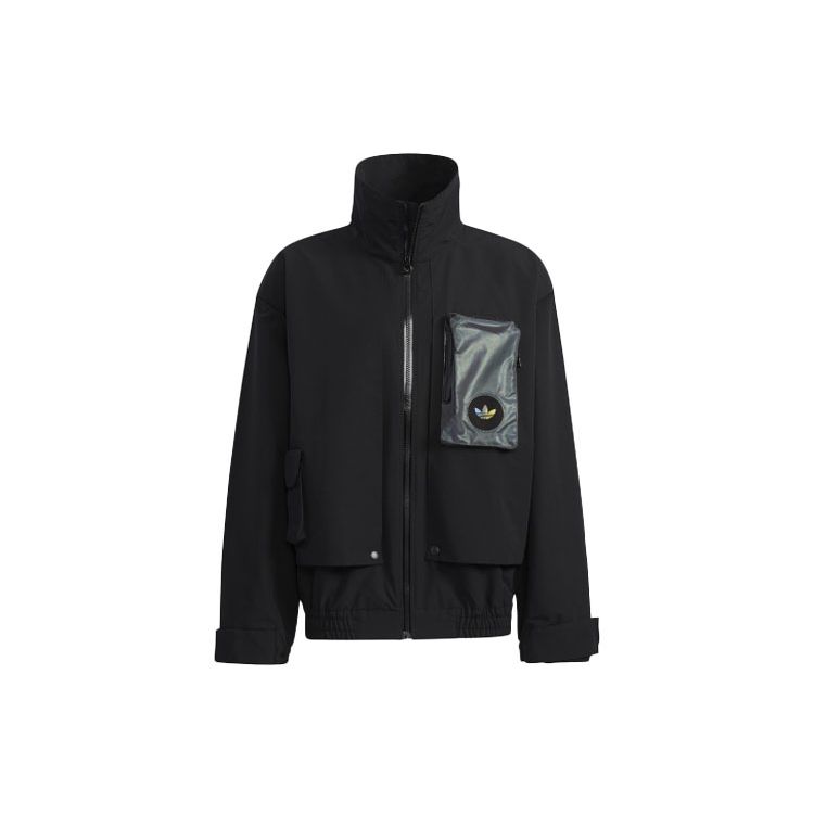 Adidas Originals Trefoil 3D Pocket Logo Half-Zip Webjacke Herrenjacke Schwarz H58069 L