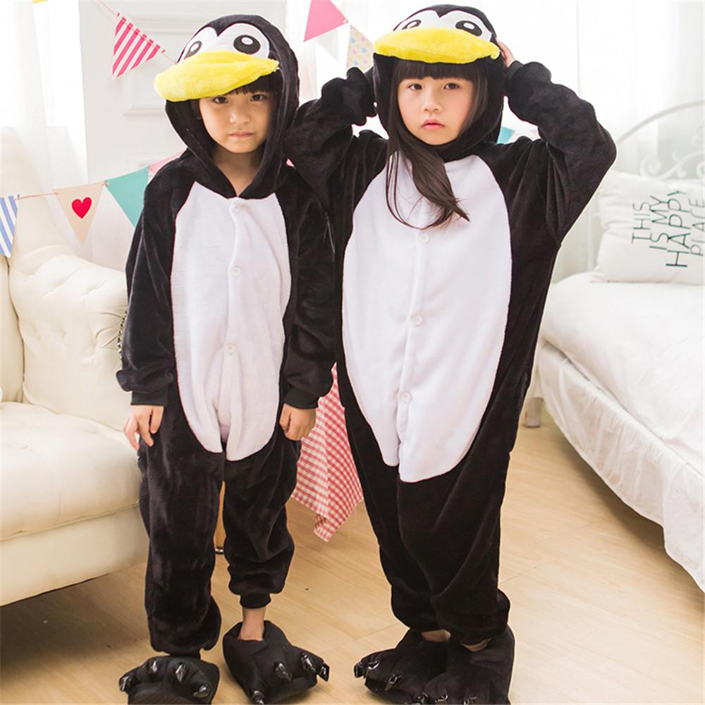 Kinder Kigurumi Katze Onesie Pyjama Mädchen Overall Tier Nachtwäsche Overall Kapuze Pyjama Ohne Schuhe 8T schwarz/weiß