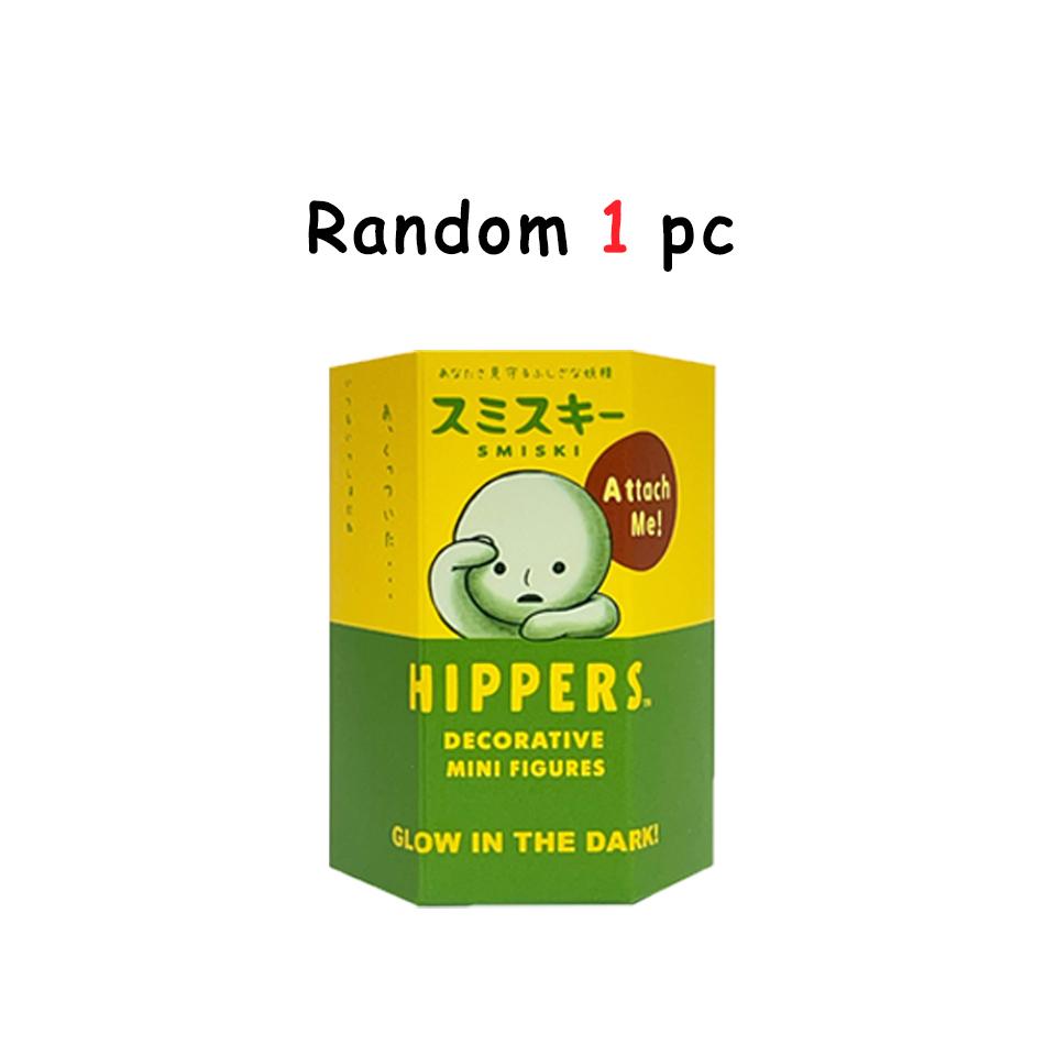 Smiski HIPPERS Leuchtende Dekorative Mini-Figuren Blind Box Smiski Hippers Serie Sammlung Leuchtet im Dunkeln Mystery Box Freund Geschenk yellow