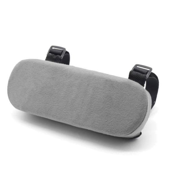 Armlehnenpolster für Bürostuhl, Memory-Schaum, PP-Baumwollfüllung, Armlehnenpolster, weich, für Bürostuhl, bequemes Ellenbogenkissen grau