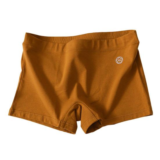 Damen-Boxershorts aus Baumwolle, nahtlose Boxershorts, Unterwäsche, weiche, schmale Passform, für den täglichen Schlaf L kamelfarben