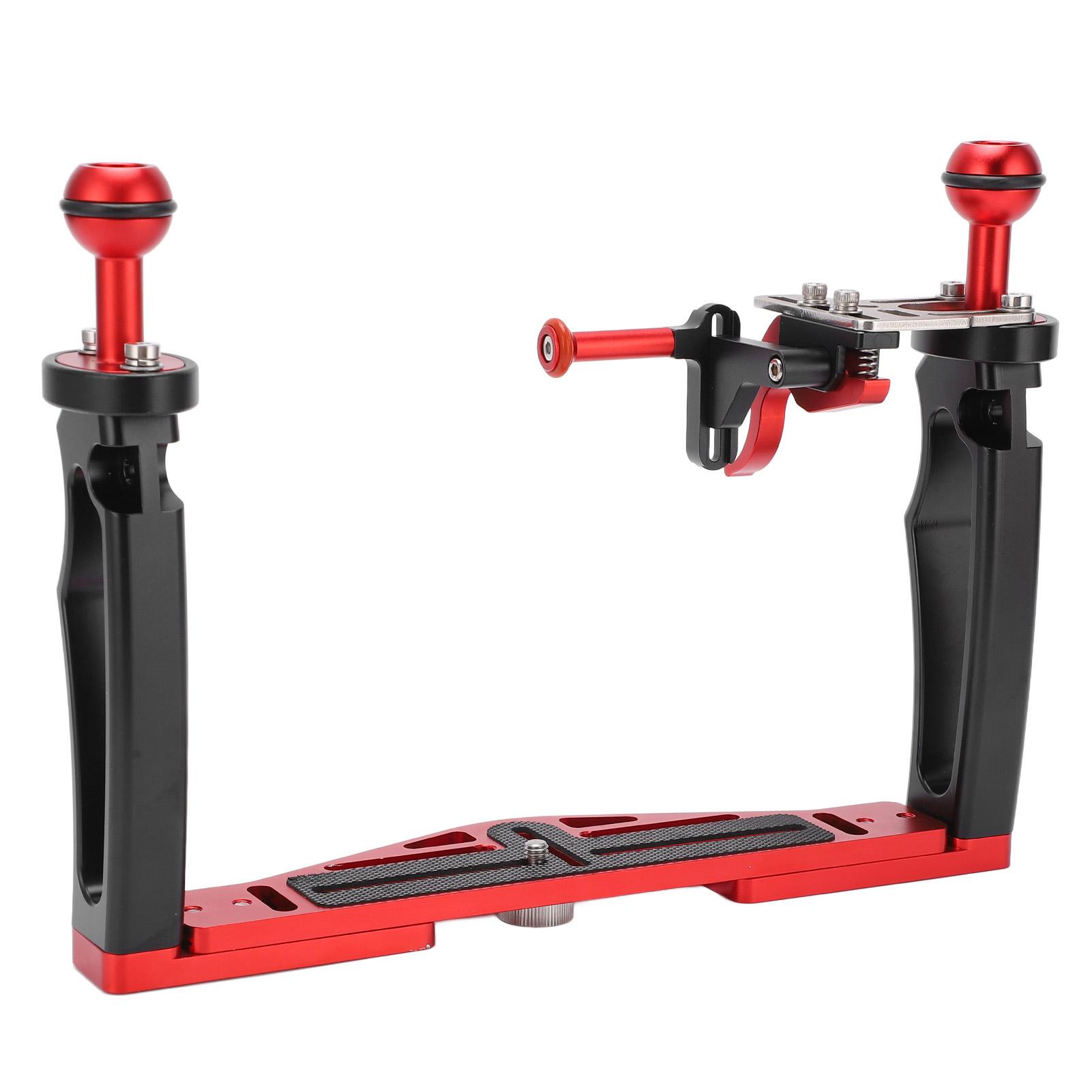 Dual Griff Tray Stabilizer Rig Tauchen Unterwasser Kamera Gehäuse Tray mit Shutter Trigger black