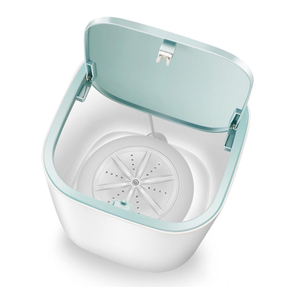 Mini-Waschmaschine, Wäschefass-Waschmaschine, Unterwäsche, Socken, Waschmaschine, tragbar, persönlich, rotierend weiß