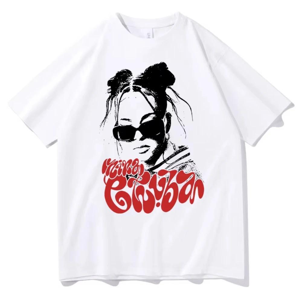 2026 Nina Chuba Gothic Baumwolle Herren Damen T-Shirt Hohe Qualität Sommer Streetwear T-Shirts Rundhals Mode Lässig Große Größe Druck Kleidung XXXL beige