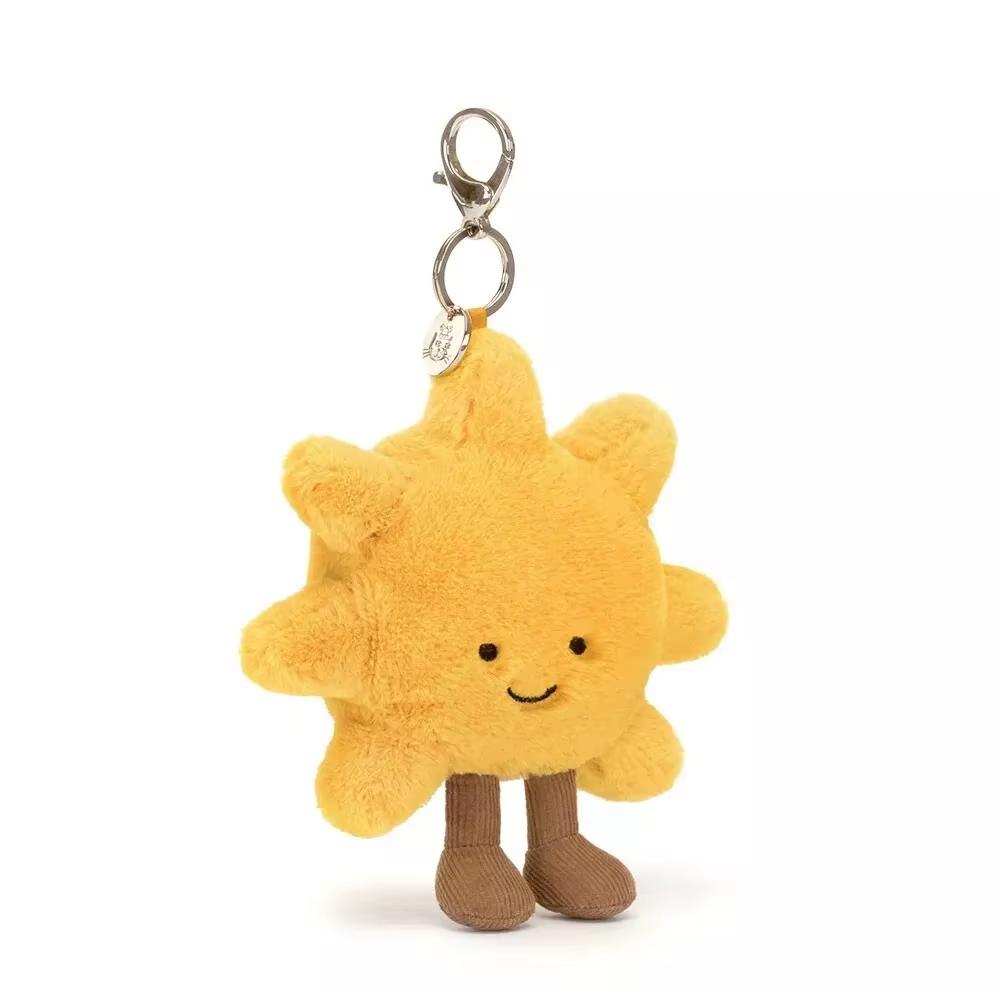 Jellycat Mode Cartoon Sonne Tasche Anhänger Niedlich Weich Plüsch Sonnenblumen Schlüsselanhänger Anhänger Tragbar Plüschtier Anhänger Weihnachten Geschenk