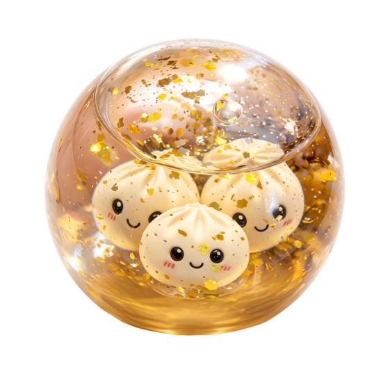 Gedämpftes Brötchen Stressball, Weiches TPR Knödel Quetschspielzeug mit Mini-Brötchen darin, Langsam aufsteigendes Fidget für Erwachsene reinfarbig