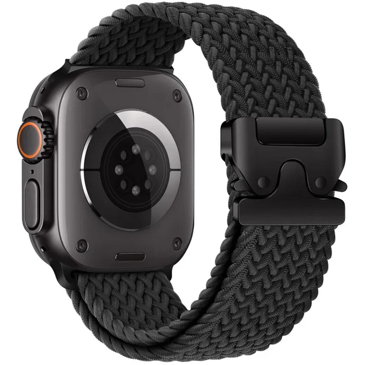 1 Stück Nylon-Apple-Uhrenarmband für Apple Watch S10 46 mm 42 mm Ultra 2 49 mm 44 45 41 40 38 mm Band für IWatch 10 9 6 5 SE 7 8 4 3 Smart Watch Zubehör S10- 46MM