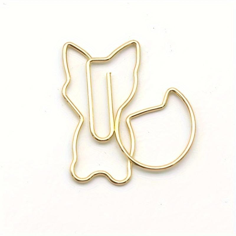 20 Eichhörnchenförmige Büroklammern, Roségold und Gold, Lustige niedliche Büroklammern, Lesezeichen, Lustige Büroartikel B