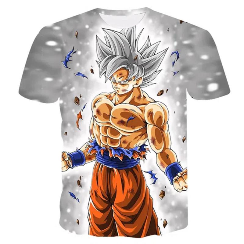 Kinderkleidung Anime Dragon Ball Junge Mädchen T-Shirt T-Shirt Goku 3D-Druck Kurzarm Harajuku Männer Tops Tees Jungen Mädchen Kleidung 140