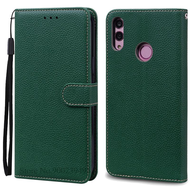 Für Huawei P Smart 2019 Fall POT-LX1 POT-LX3 Leder Brieftasche Flip Fall Für Huawei P Smart 2019 Fall Silikon Abdeckung Coque fundas P Smart 2019 POT-LX1 dunkelgrüne