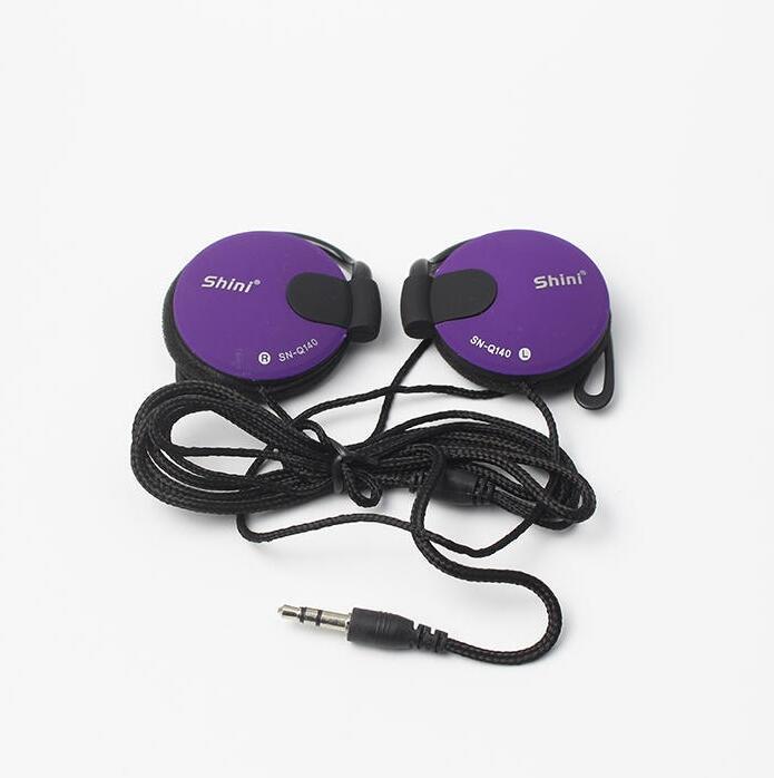 Modischer Ohrbügel-Mega-Bass-Kopfhörer mit 3,5-mm-Stecker und Geräuschunterdrückung für PC/Mobiltelefon violett