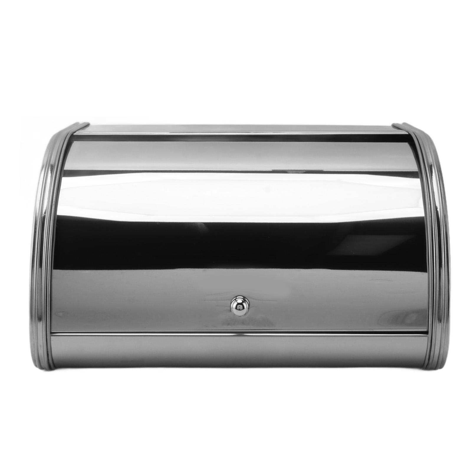 Brotkasten im amerikanischen Stil, kleiner Brotbehälter aus Metall mit flacher Seite für Brot, Kuchen, Donuts und Kekse L