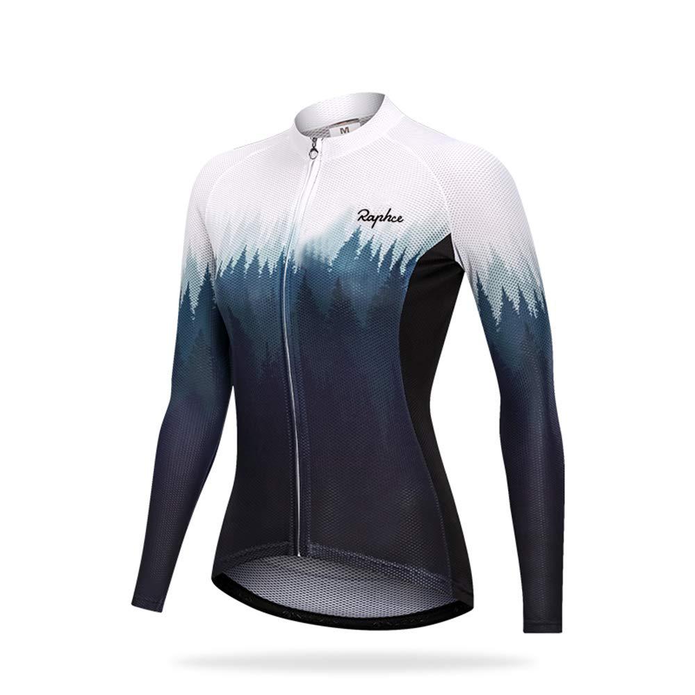 Damen Langarmtrikot MTB Radtrikot Frühling Herbst Fahrradbekleidung Schlanke Top-Shirts zum Fahren Rennradbekleidung 3XL persische grüne