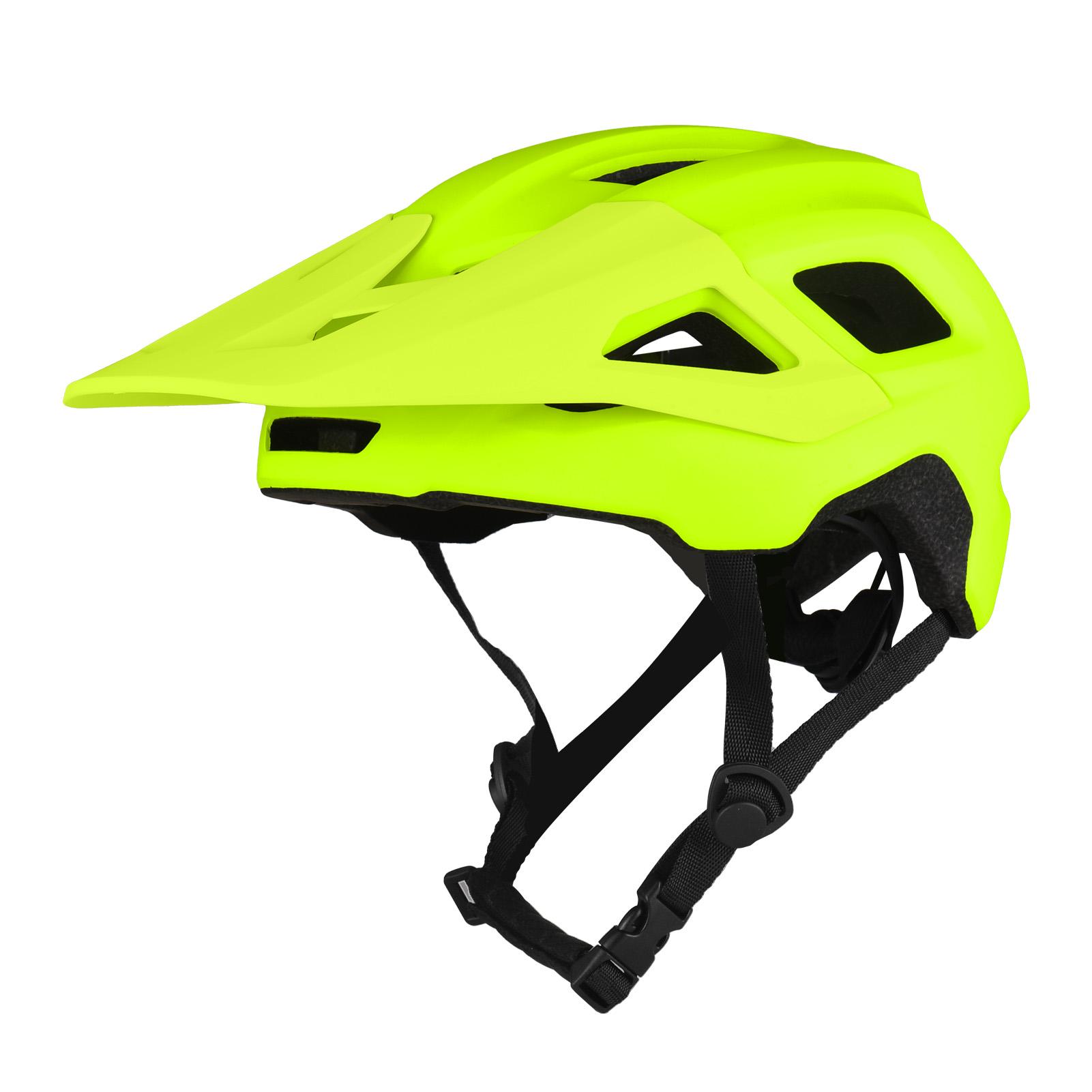 Mountainbike-Helme 17 Belüftungsöffnungen Atmungsaktiver Fahrradhelm EPS-Fahrradhelm mit abnehmbarer Sonnenblende grün