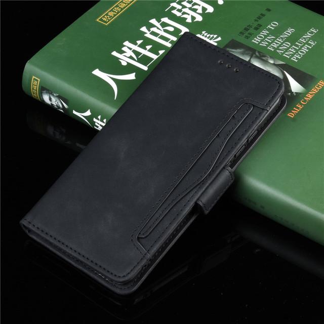 Flip Leder Multi-card Slot Brieftasche Halter Abdeckung Für Blackview BV7200 BV7100 BV5200 A53 A85 A52 A50 OSCAL C80 c20 Magnetische Telefon Tasche Fall For Blackview BV7200 schwarz