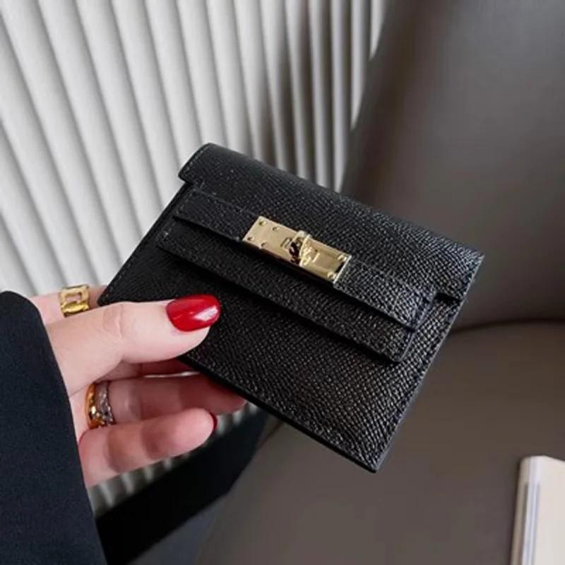 Luxuriöser Visitenkartenhalter aus Leder für Damen 2023 Neue Kartentasche für Damen mit kleiner und großer Kapazität Kartentasche aus Premium-Leder