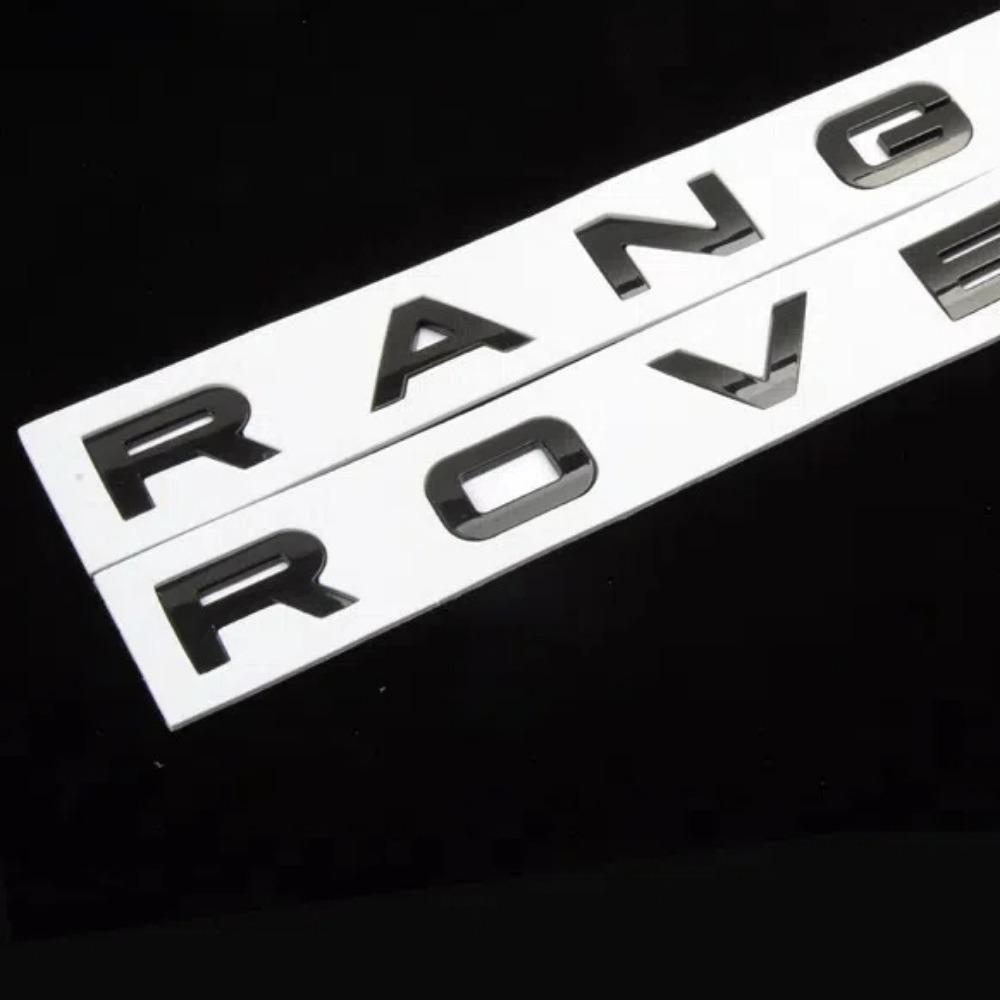 3D-ABS-Logo R ange-R über Emblem-Buchstaben Motorhaubenabzeichen Motorhaubenaufkleber für R ange-R über L320 L322 L405 L494 Vouge Evoque schwarz