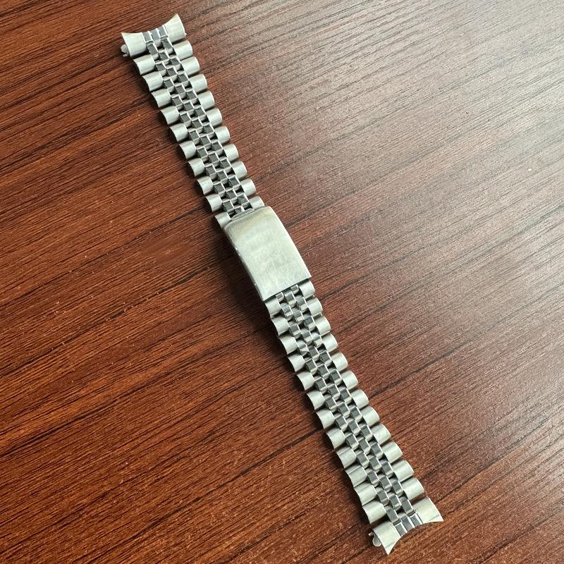 für Rolex DATEJUST Armband aus massivem Metall Jubilee Business-Armband Vollständig Edelstahl Gebogenes Ende 17mm18mm19mm20mm21mm22 21mm silber