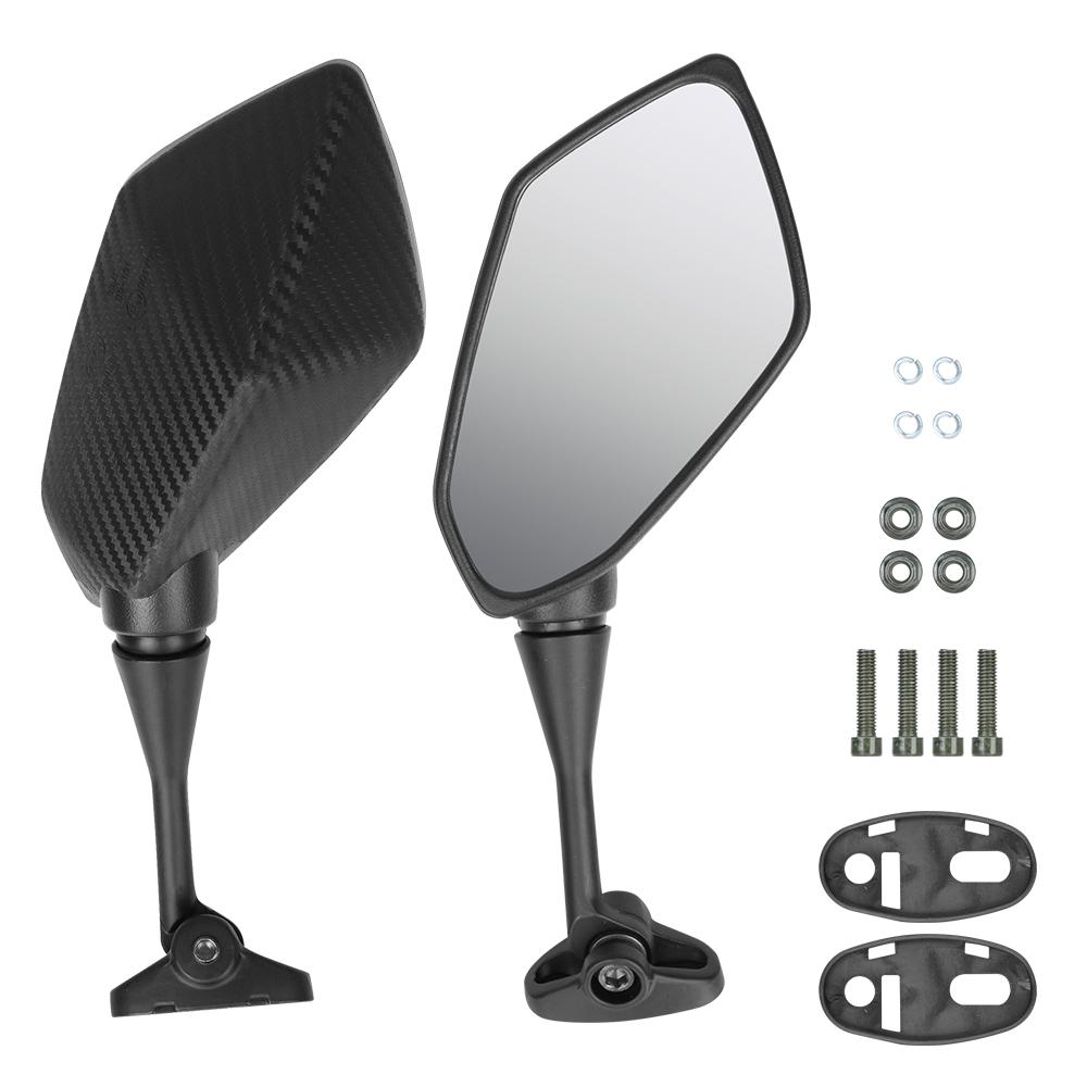 2 Stück/Paar Motorrad-Rückspiegel für HONDA CBR600RR 2003 -2011 CBR900 1998-2003 CBR1000RR 2004-2007 Reflektor Seitenspiegel Motorrad Zubehör Carbon Fiber Black