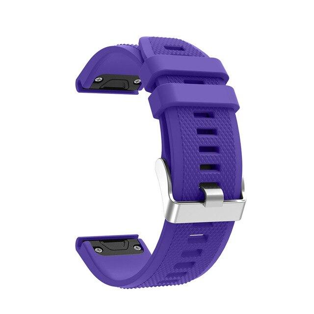 Schnellverschlussarmband aus Silikon für Garmin Fenix 6 6S 6X Pro 5X 5 5S 3 3HR Forerunner 935 945 22mmFenix 6 5 5 Plus violett